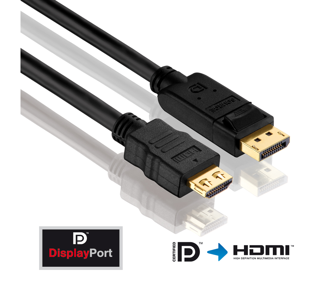 Кабель переходной PureLink PI5100-010, DP to HDMI, 1м