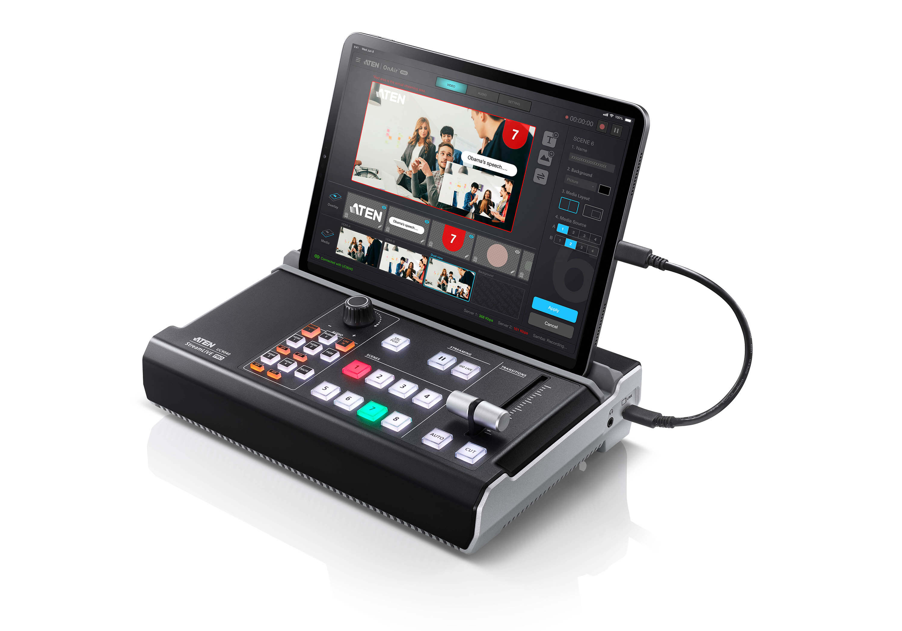 Многоканальный AV-микшер ATEN UC9040-AT-G StreamLIVE PRO