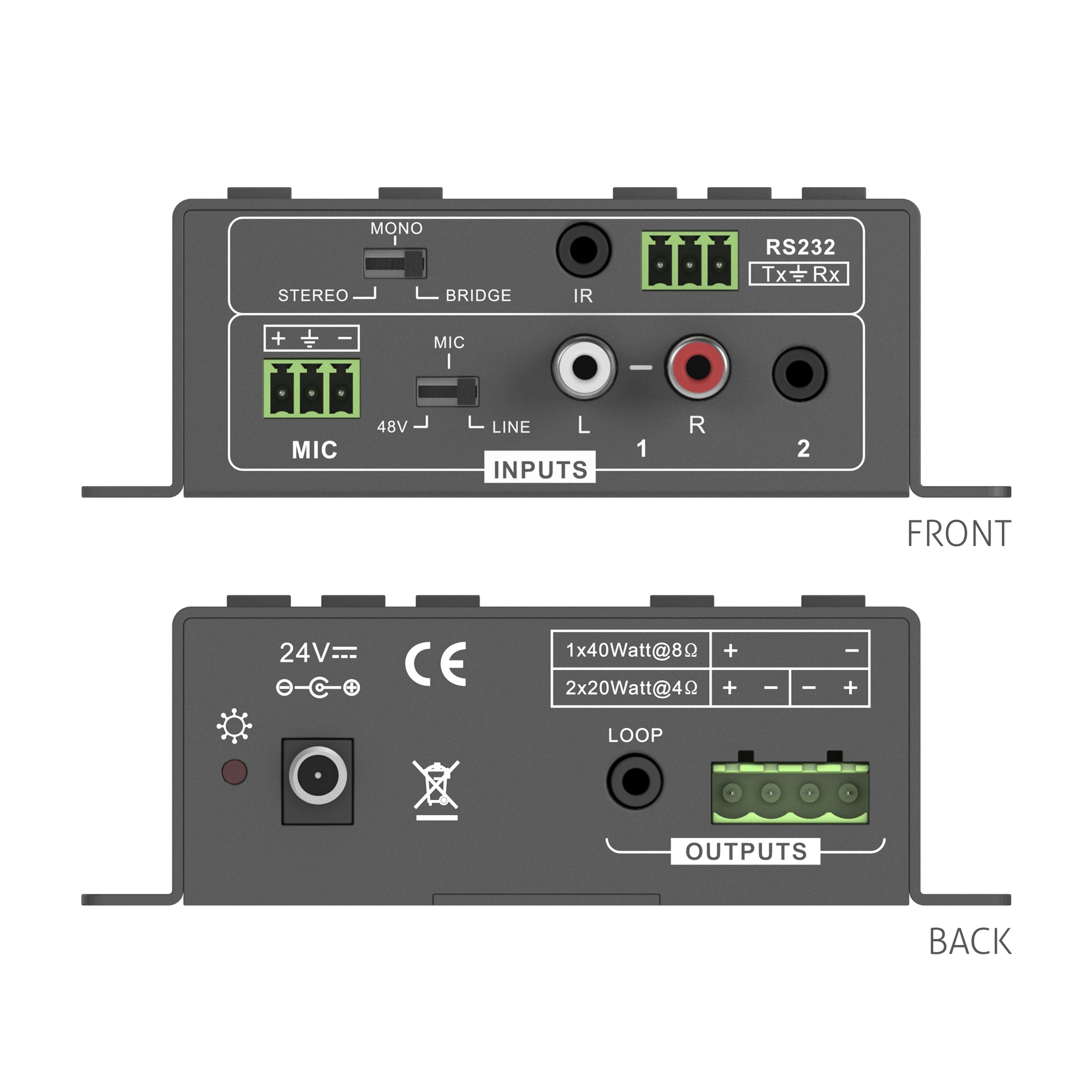 Аудиоусилитель PureLink PT-AA220 (2x20W, 4 Om)