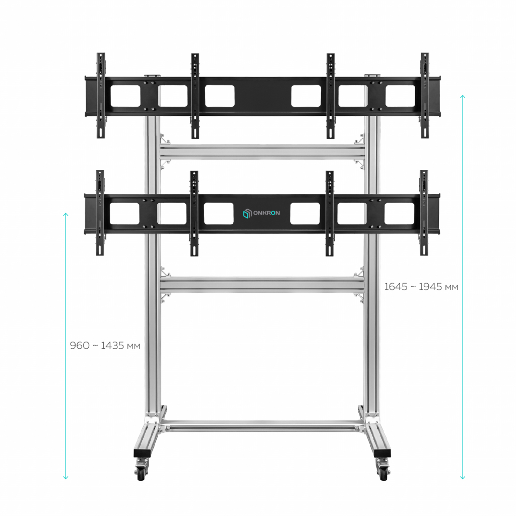 Мобильная стойка ONKRON FSPRO2L-22 на 4xLCD до 55"