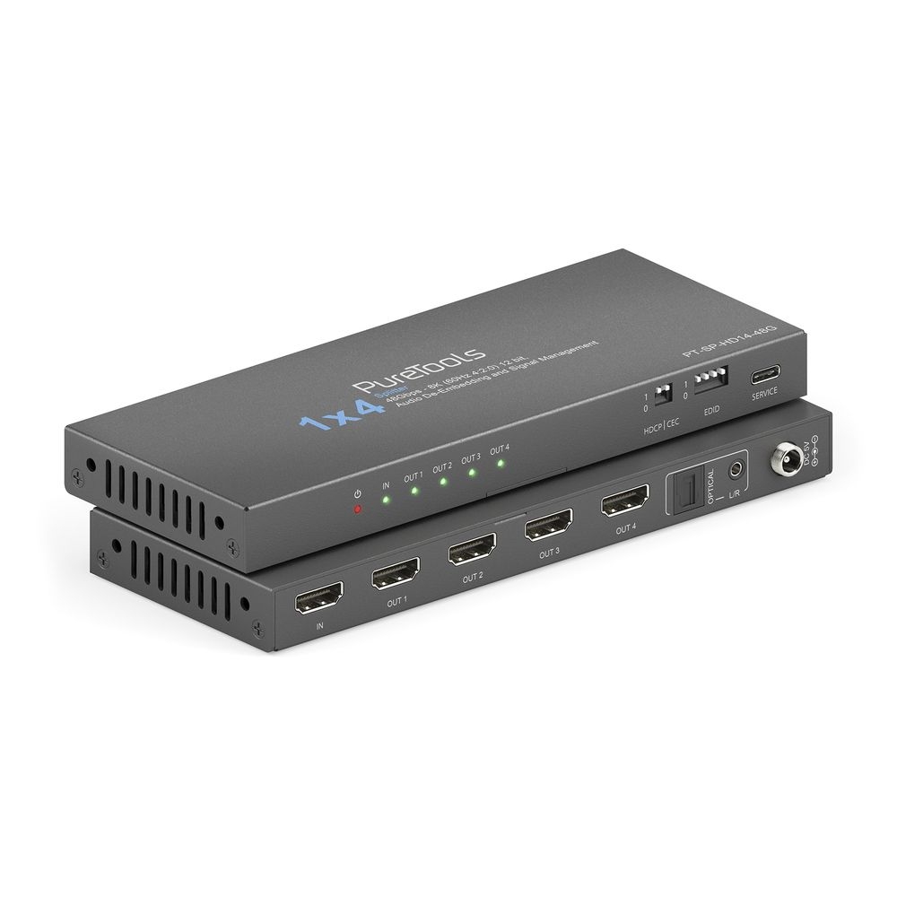 Распределитель (сплиттер) PureLink PT-SP-HD14-48G, 1x4 HDMI 2.1 Splitter - 48G - 8K (60Hz 4:2:0)